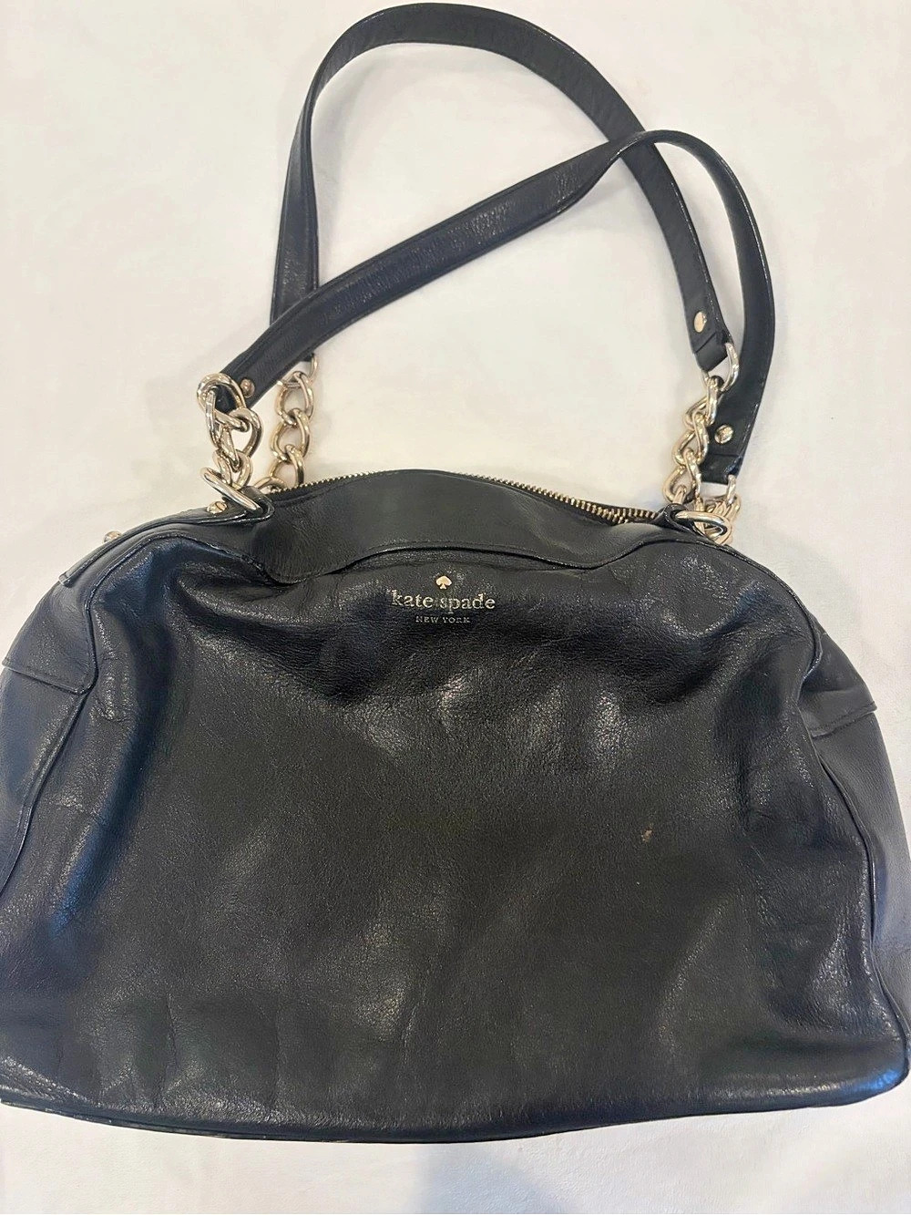 Kate Spade Polka Dot Lining Shoulder Bag in Black & White